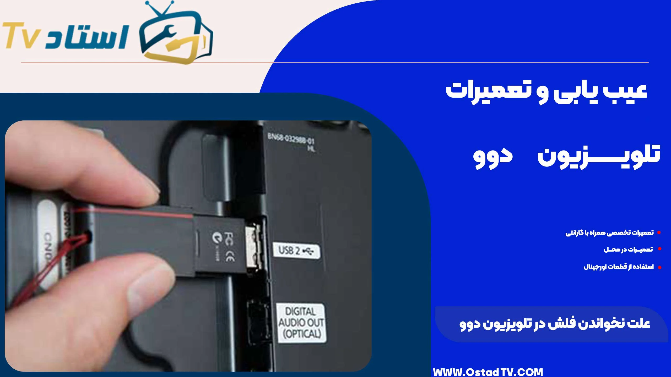 علت نخواندن فلش در تلویزیون دوو