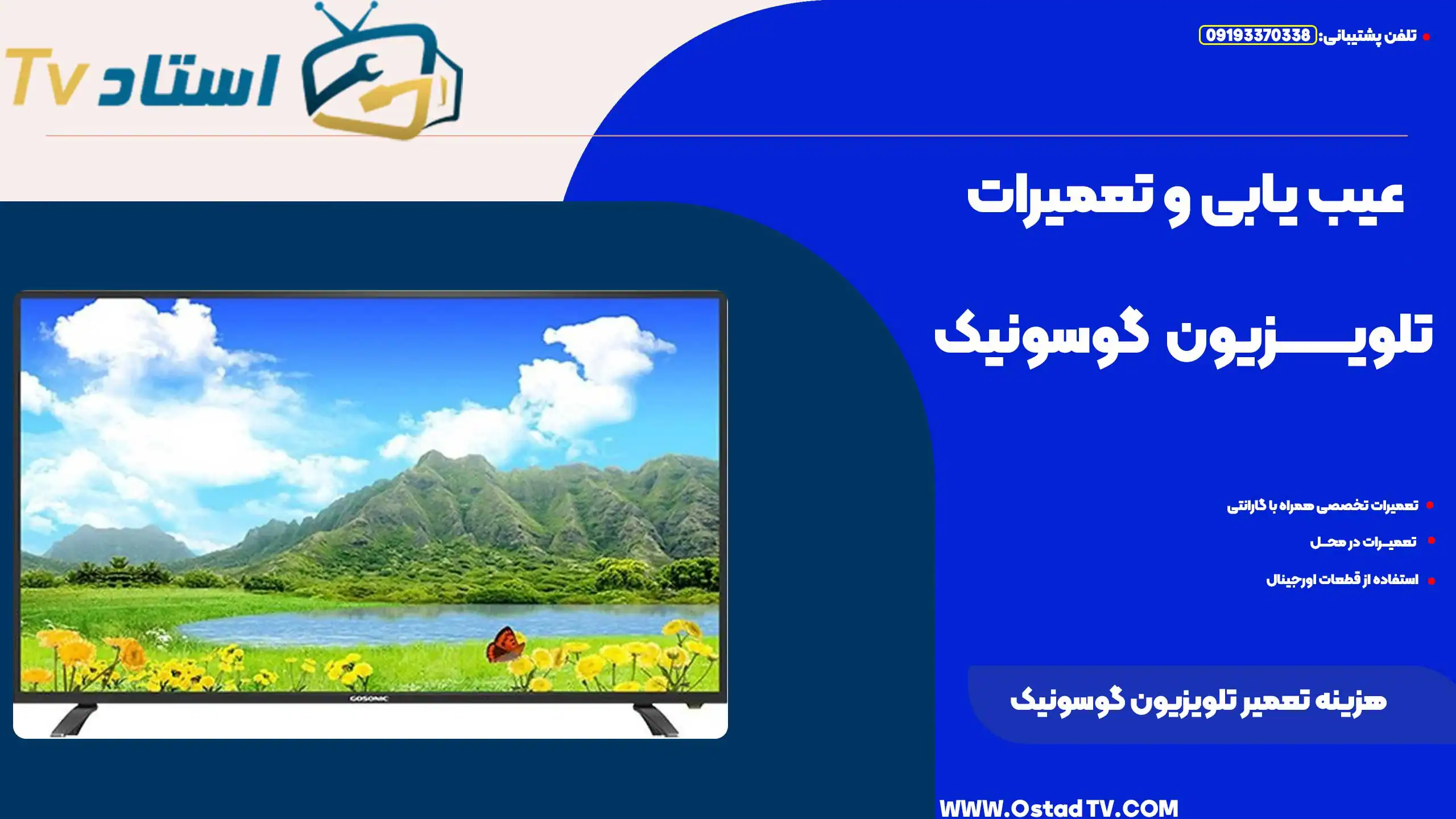 هزینه تعمیر تلویزیون گوسونیک